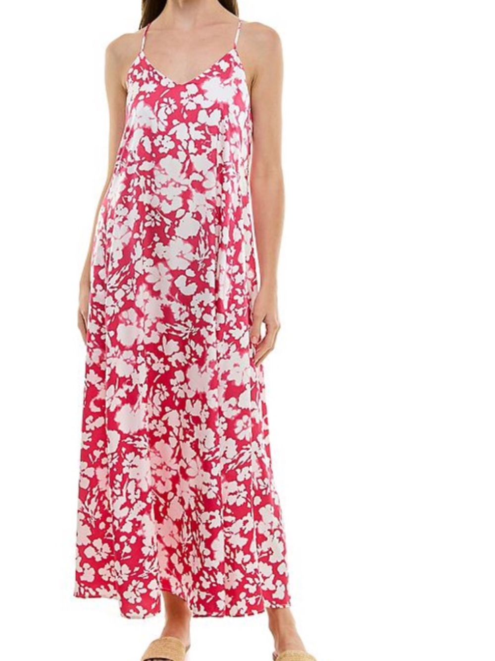 Nicole Miller Satin Maxi Slip Dress with Built-In Shelf Bra – Women’s Large NWT